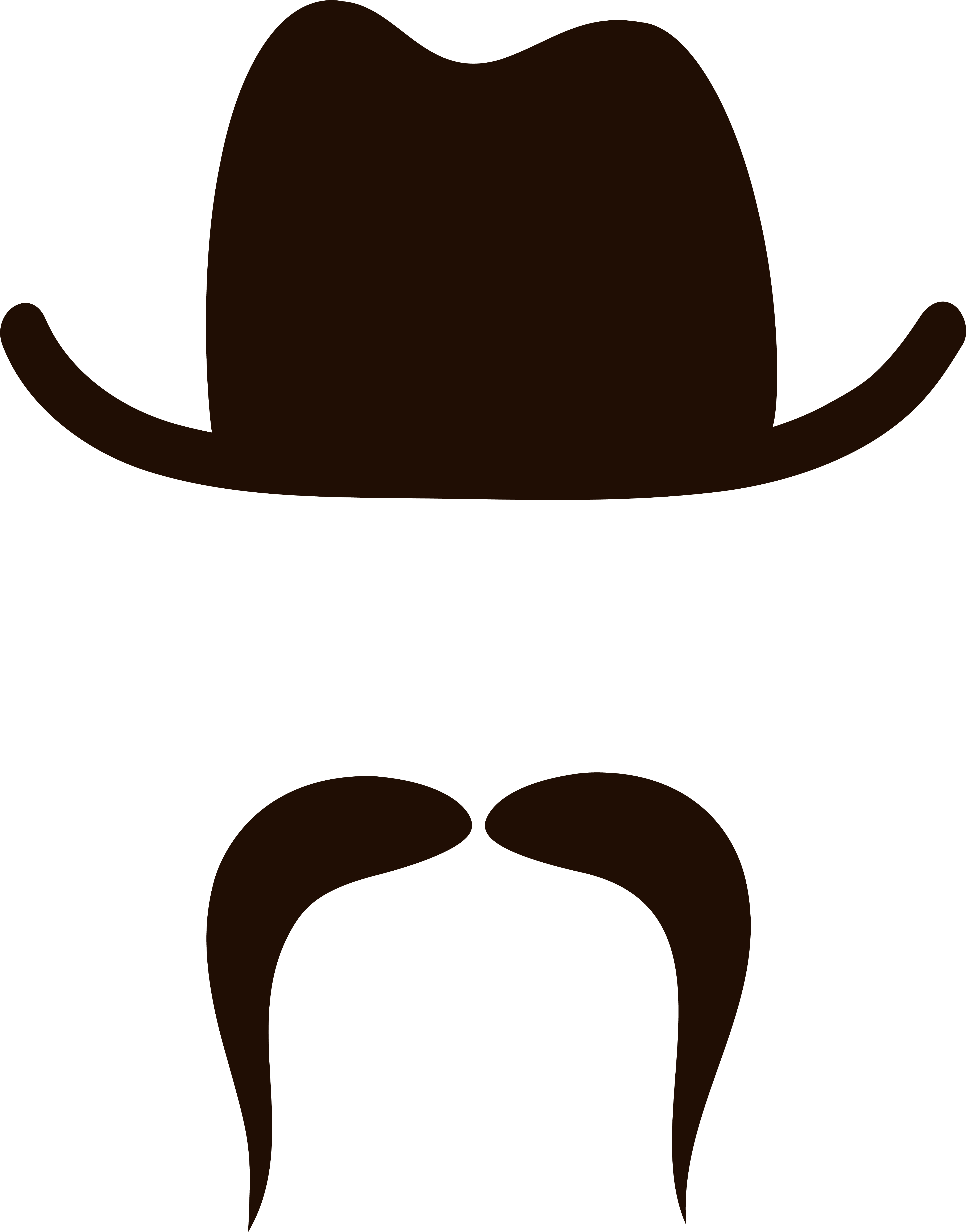 Freeuse Download Collection Of Clipart No Background - Hat And Mustache Png (4776x6057), Png Download