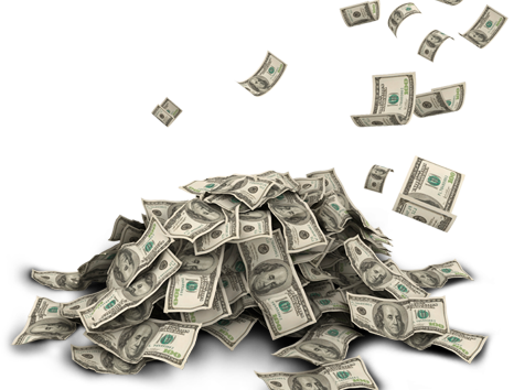 Pile Of Money Png (466x354), Png Download