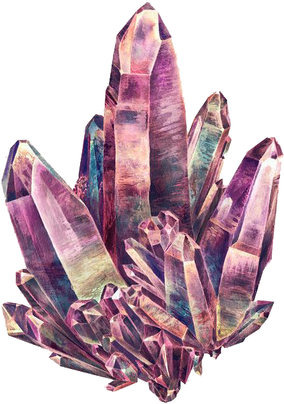 Watercolor Painting Crystal Mineral - Mineral Art (564x720), Png Download