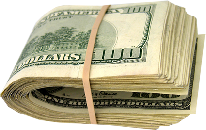 Money Cash Misc Png Transparent Hundreds Wallet Dollar - Stack Of Money .png (500x340), Png Download