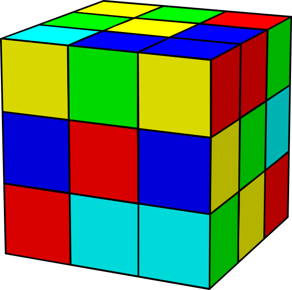 Rubik Cube Svg Clip Arts 600 X 597 Px (600x597), Png Download