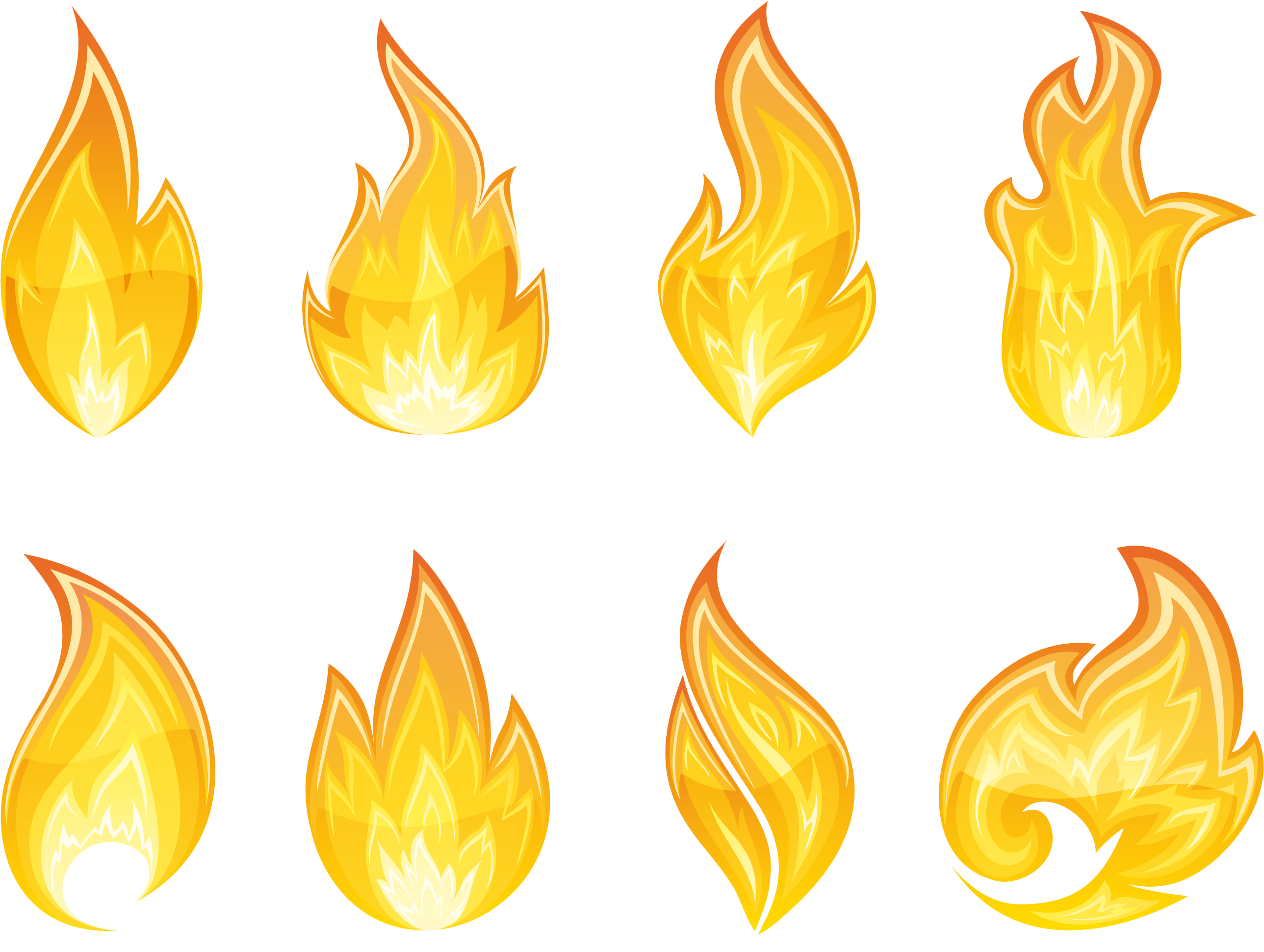 Flame Fire Png - Fire Illustration (2773x2104), Png Download