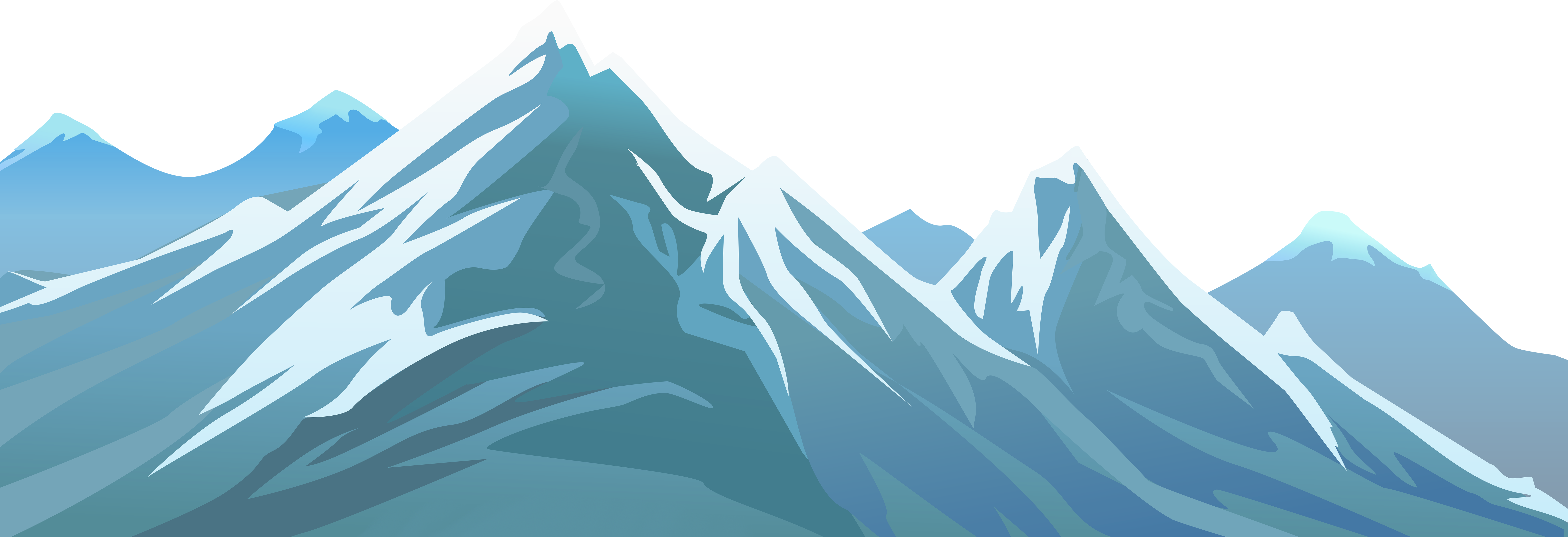 Mountain Clipart (8000x2892), Png Download