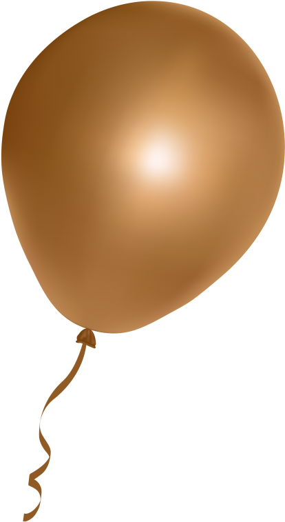 Golden Brown Balloon Png Image - Brown Balloon Png (500x820), Png Download