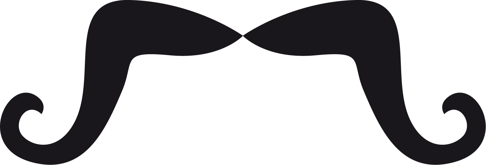 Moustache - Moustache Clipart (1621x551), Png Download
