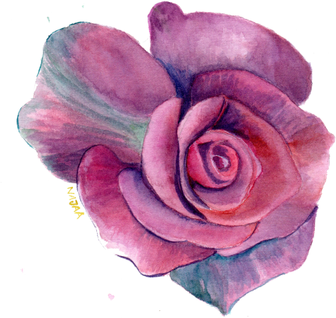 Watercolor Painting (500x638), Png Download