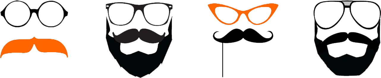 No Shave Movember Mustache Png Transparent Images - Beard And Mustache Vinyl Decal Sized To Fit A 15 Laptop (1400x400), Png Download