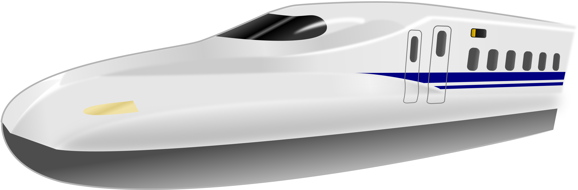 Rail Transport Train High-speed Rail Shinkansen Download - Japan Bullet Train Cartoon (2278x750), Png Download