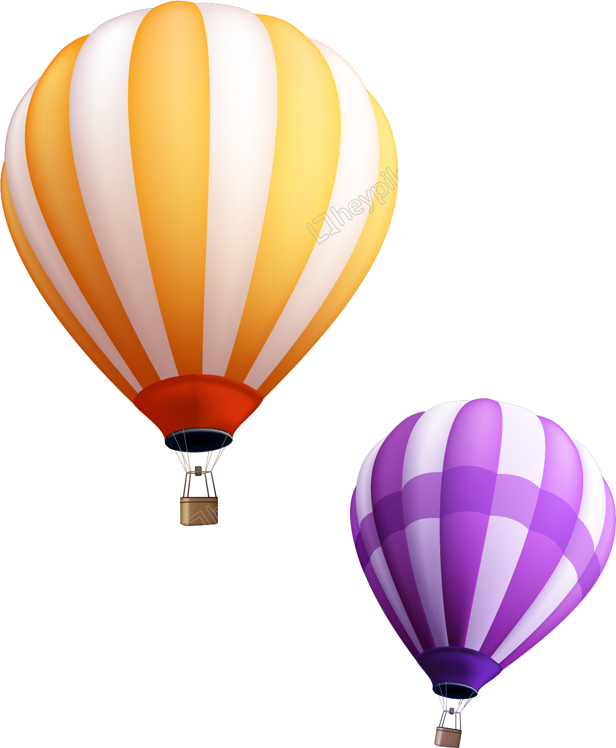 Vector Transparent Ballon Vector Watercolor - Воздушный Шар (1294x1581), Png Download
