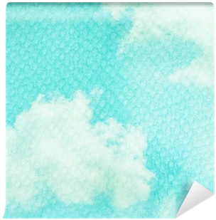 Blue Watercolor Cloud And Sky - Display Device (400x400), Png Download
