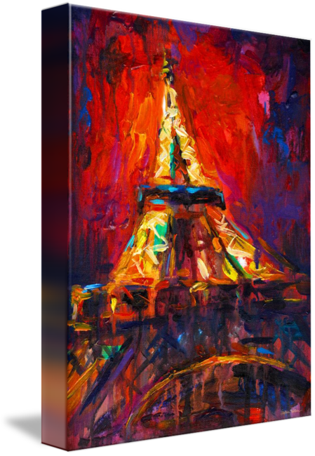 Abstract Impressionistic Eiffel Tower Painting (449x650), Png Download