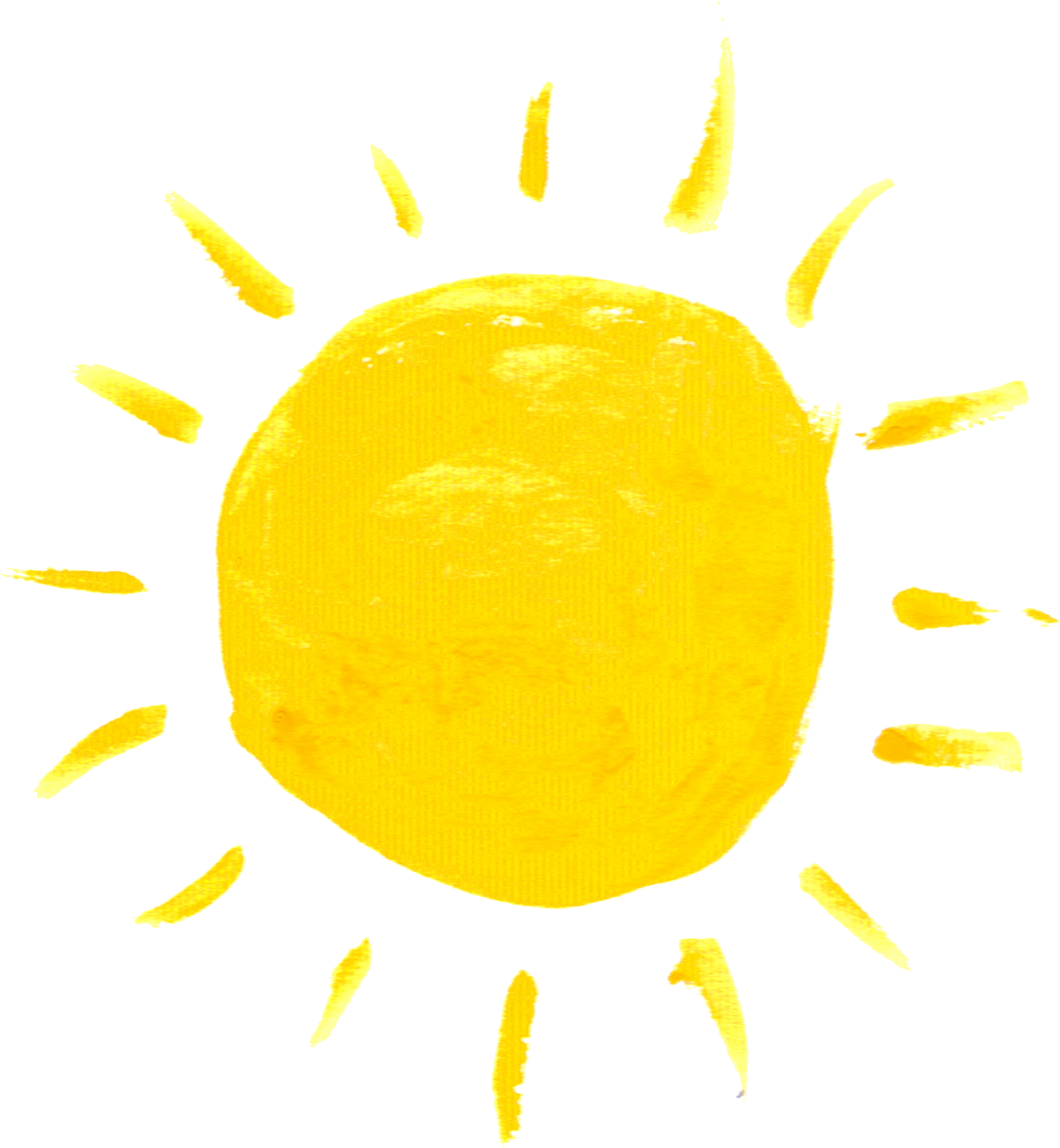 Sun Clipart Watercolor (1600x1676), Png Download