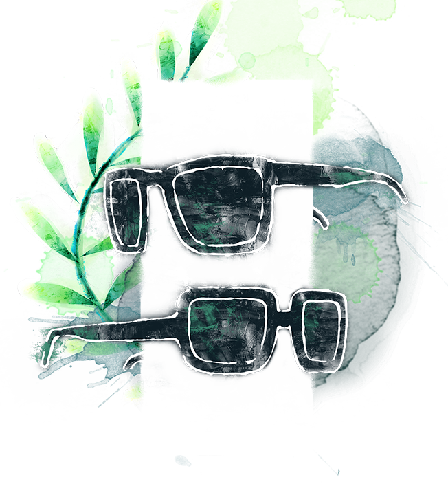 Watercolor Painting - Sunglasses (652x704), Png Download