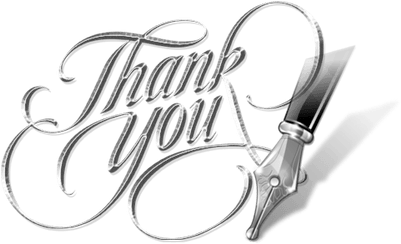 Thank You Pen - Script Thank You Calligraphy (400x400), Png Download