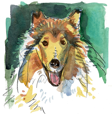 Whimsy, Art, Sketch, Paint, Painting, Watercolor, Watercolor - Painting (470x479), Png Download
