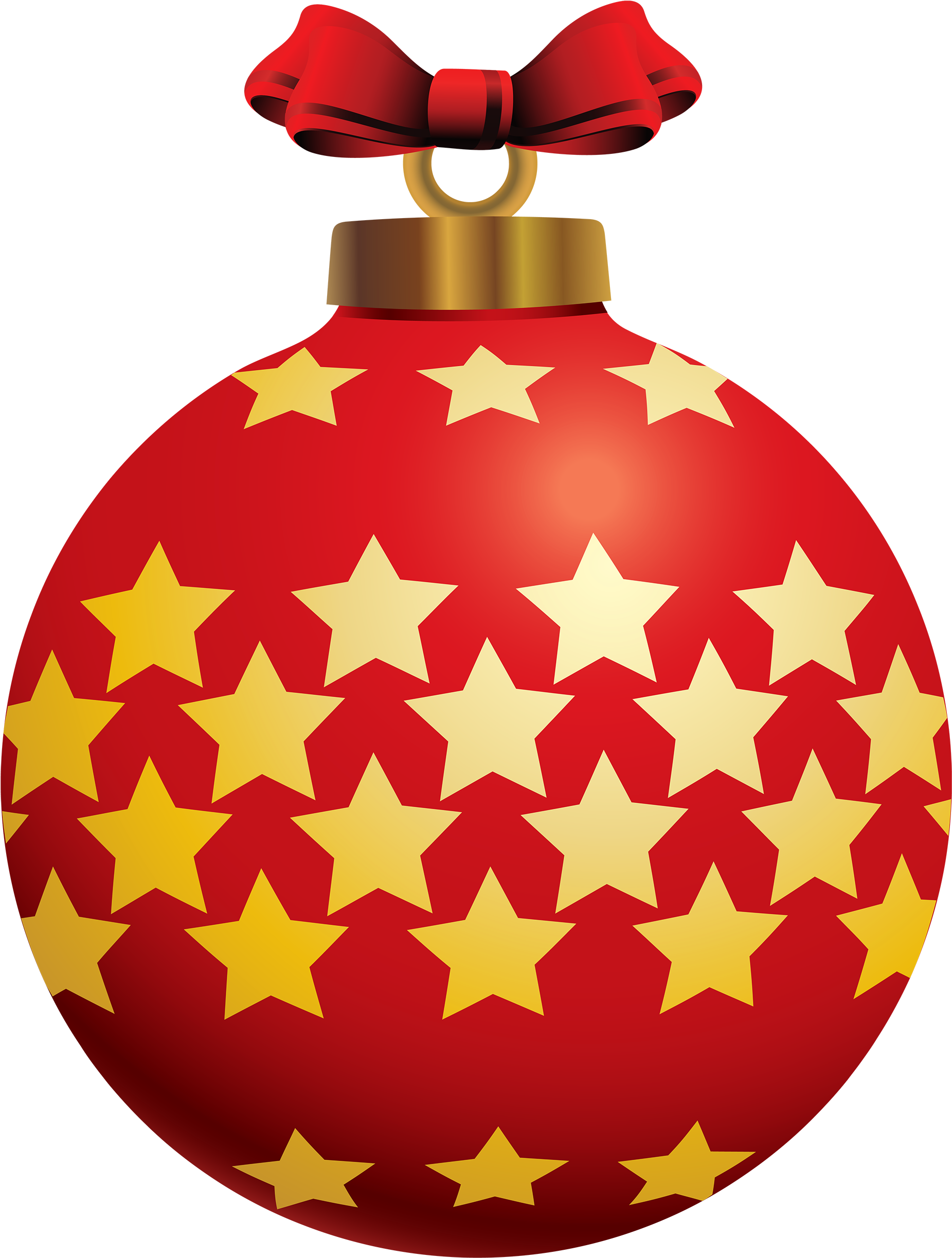 Red Christmas Ball With Stars Png Clipart - Mtl Womens Satin Long American Flag Scarf, Multi (1892x2500), Png Download