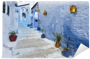 Street In Medina Of Blue Town Chefchaouen, Morocco - Chefchaouen (400x400), Png Download