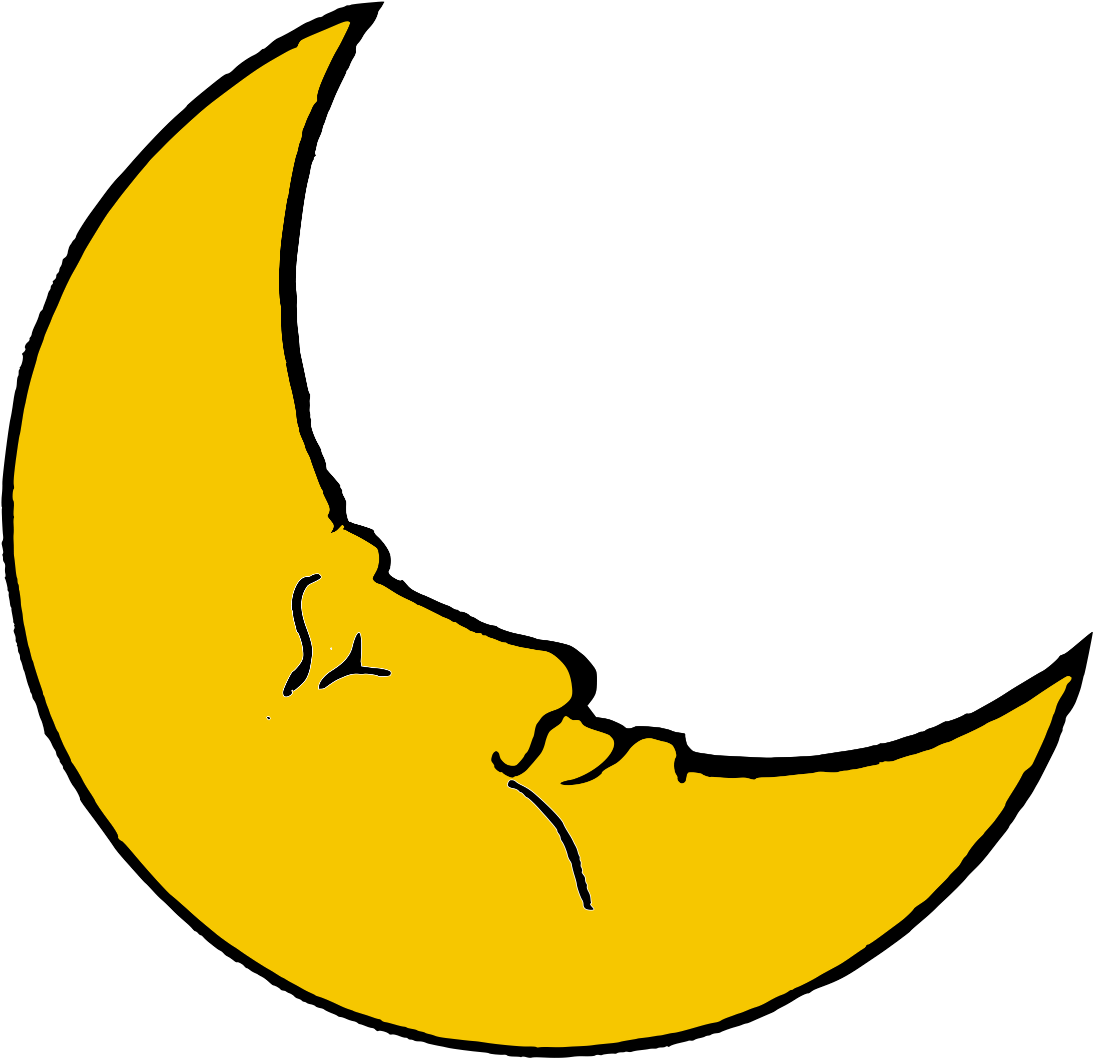 Clipart Moon New Moon - Moonclip Art (2185x2116), Png Download