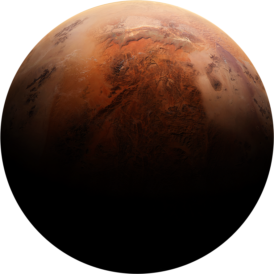 Planet Mars Cut Out (1000x1000), Png Download