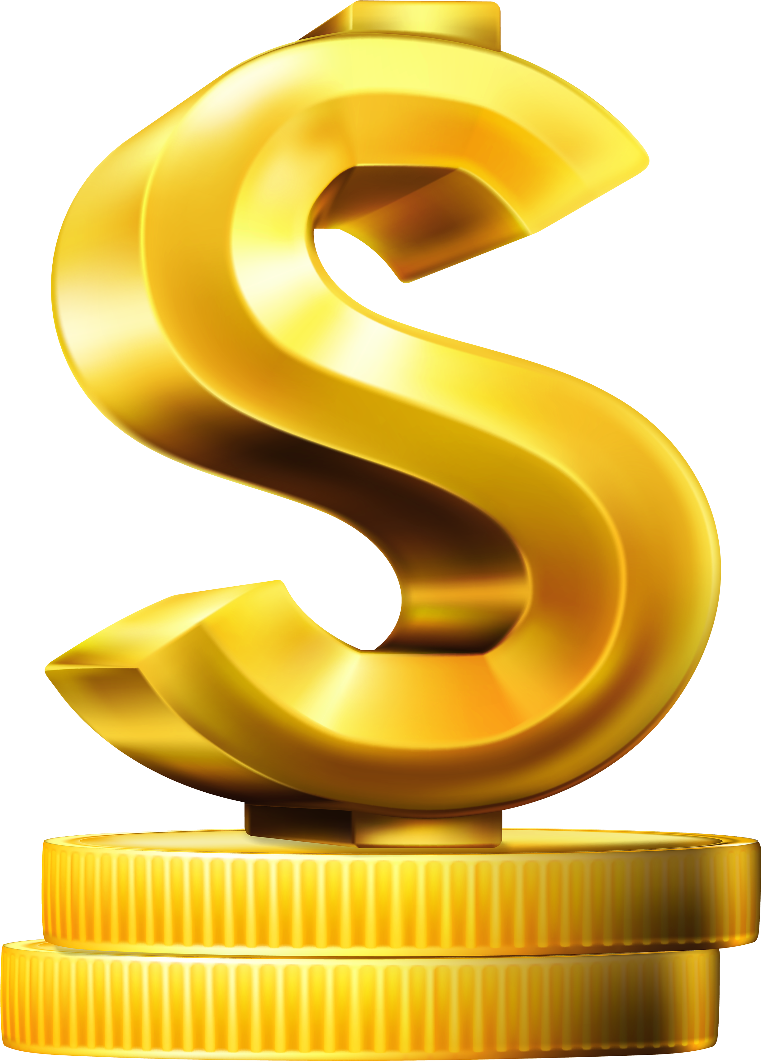 Coins And Dollar Sign Png Clipart - Dollar Sign Png File (2510x3500), Png Download