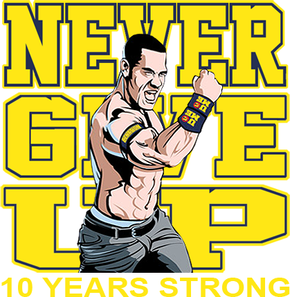 John Cena Never Give Up 2013 Download - Never Give Up Cena Logo (419x429), Png Download