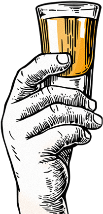 Transparent Beer Hand Holding - Alcohol Shot Clip Art (387x485), Png Download