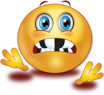 Shocked With Broken - Broken Teeth Smiley (384x384), Png Download