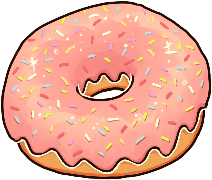 Donut Drawing At Getdrawings - Transparent Donut Drawing (436x378), Png Download