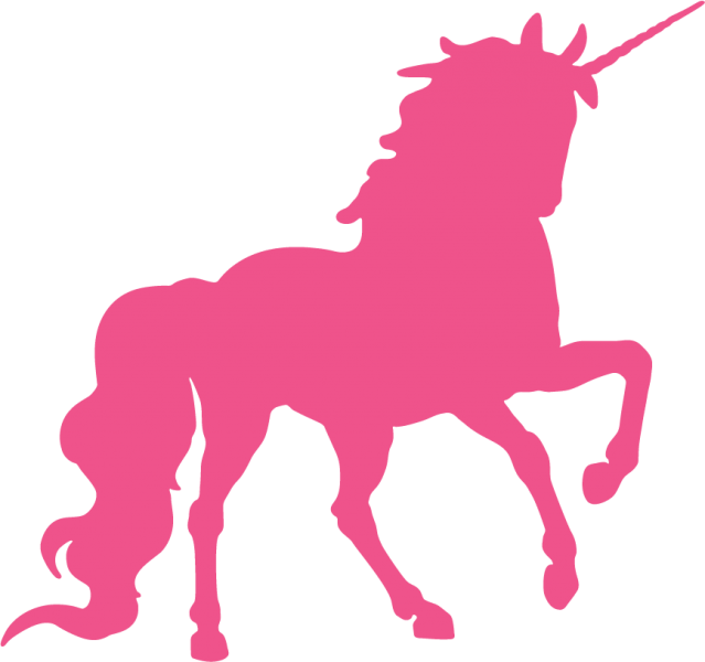 6 Of The Best Unicorn Silhouette Wall Decals For Kids - Pink Unicorn Silhouette Png (639x600), Png Download