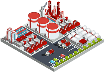 Vector Isometric Illustrations Oil Refinery, Refinery, - Refinery Isometric Png (360x360), Png Download