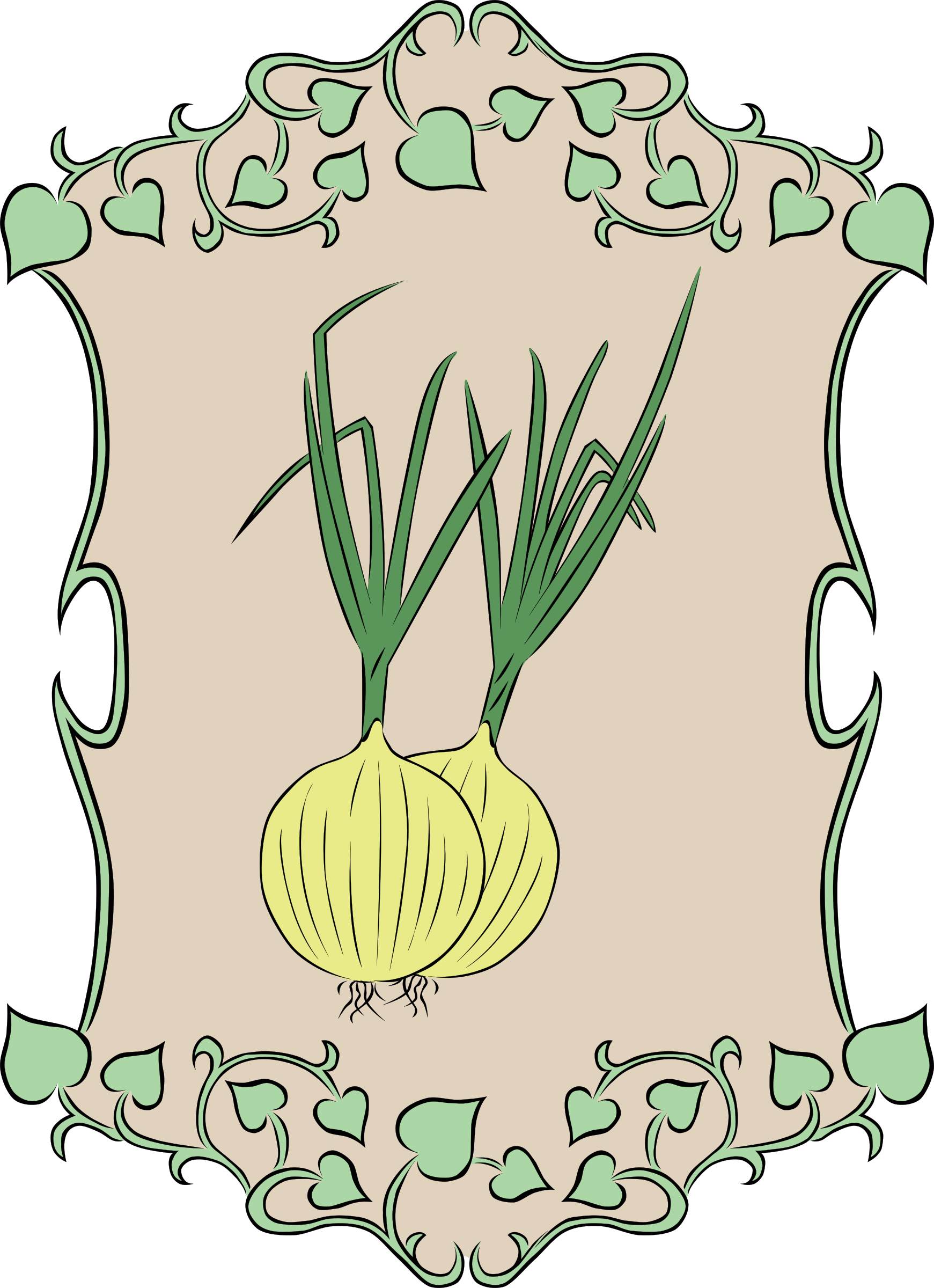 Garden Onions - Garden Sign Clipart (580x800), Png Download