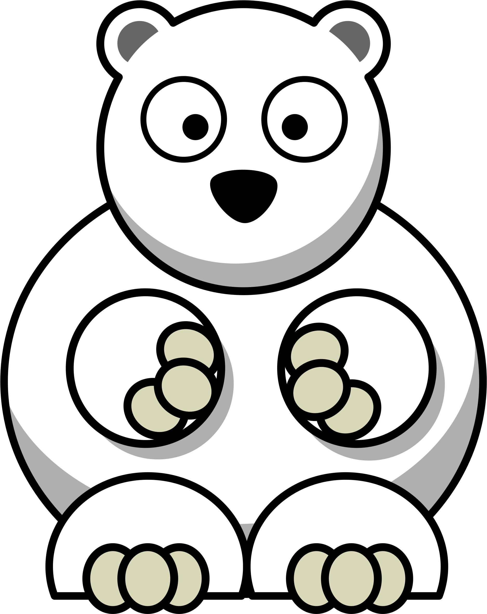 Cartoon Polar Bear Png (2400x2400), Png Download