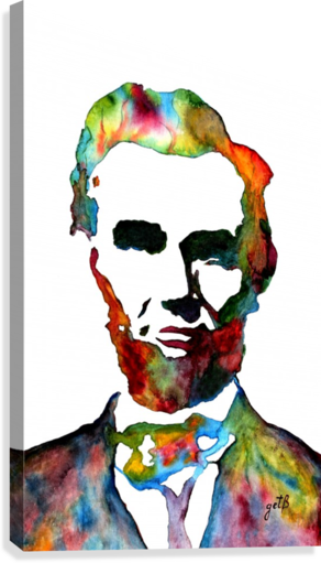 Abraham Lincoln Original Watercolor Canvas Print - Abraham Lincoln Quotes Hd (292x511), Png Download