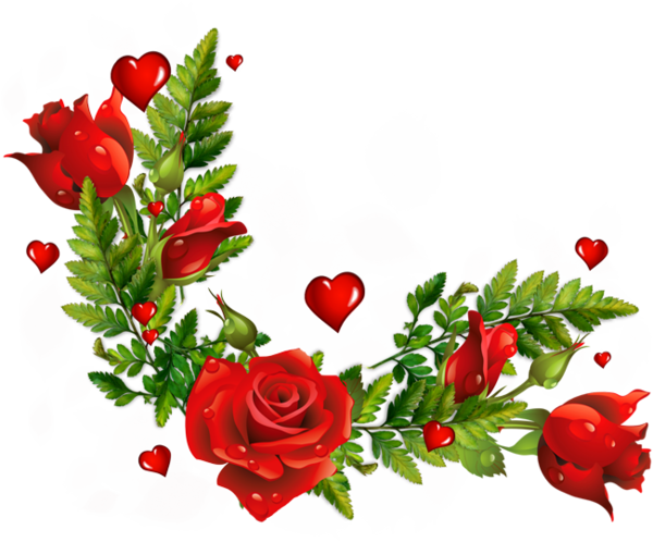 Image Result For Wildflowers Flowers Border Png - Rose Flower Corner Design Png (600x498), Png Download
