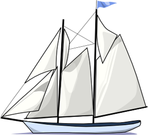 Sailboat Clip Art - Yacht Clipart Png (597x545), Png Download