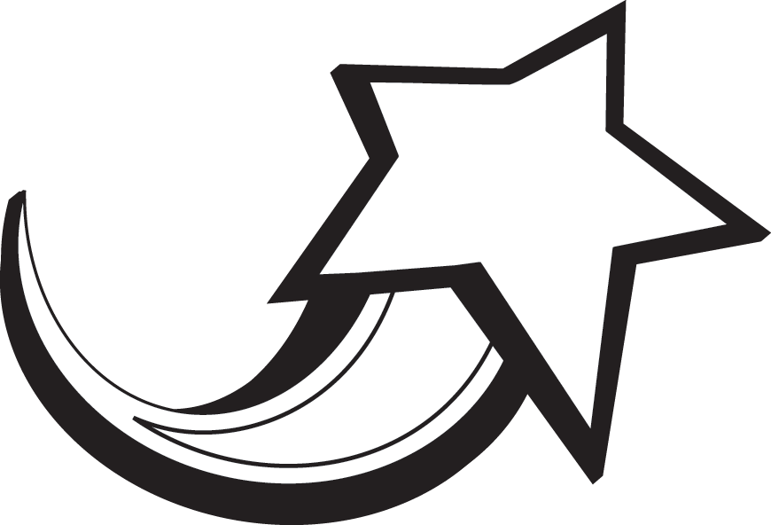 Clipart Black And White Black And White Star Png Photos - Rising Star Clip Art (870x592), Png Download