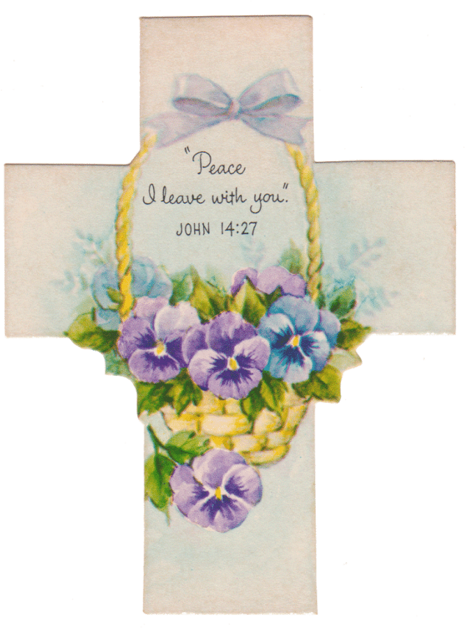 Vintage Easter Postcard Cross (680x900), Png Download