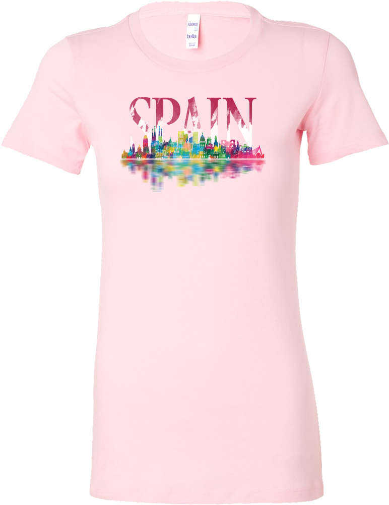 Spain Skyline Watercolor Horizon Sunset Love Spanish - Raynboutiqueapparel Border Terrier T-shirt Tshirt Tee (1000x1000), Png Download