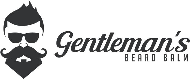 Gentleman's Beard Balm And Mustache Wax - Mustache With Beard Logo (834x320), Png Download