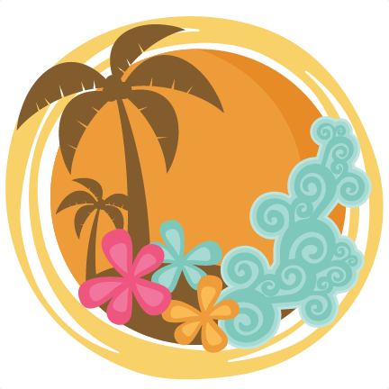 Tropical Sunset Svg Cutting Files For Scrapbooking - Clip Art (432x432), Png Download