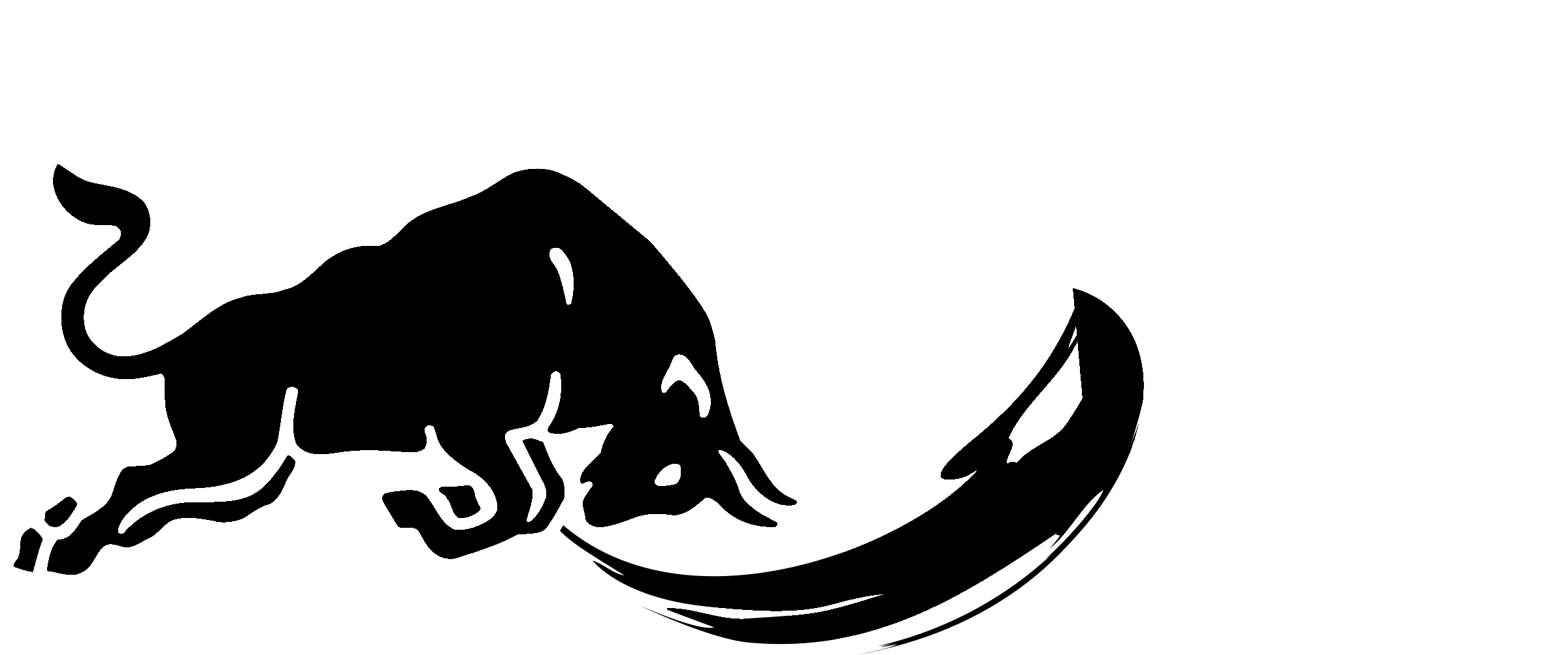 Red Bull Tv Logo Black And White - Red Bull Tv Logo Png (2400x1004), Png Download