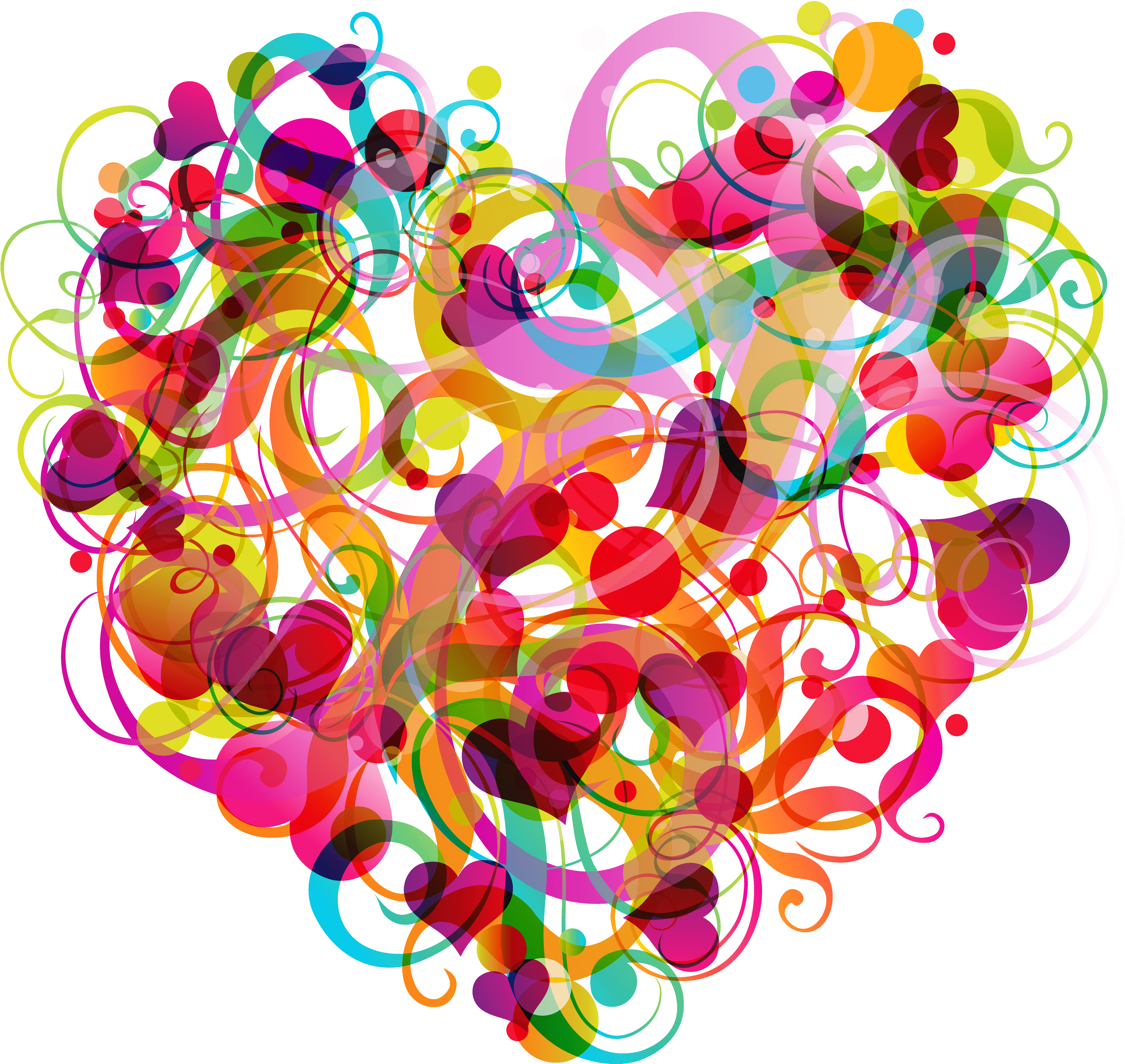 Colorful Heart Clipart Butterflies Watercolor Paint - Colorful Heart Png (5000x4732), Png Download