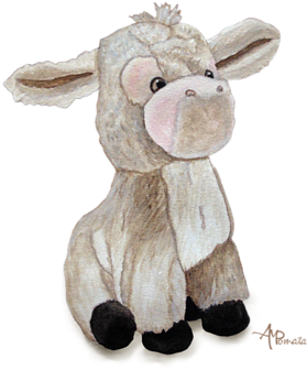 Click And Drag To Re-position The Image, If Desired - Cuddly Donkey (600x504), Png Download