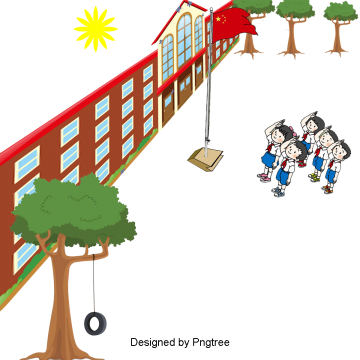 Beautiful Cartoon Cute Hand Painted School Students - School (360x360), Png Download