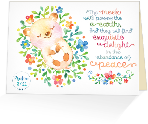 An Adorable Watercolor Bear Laying A Patch Of Flowers - Thewatsonshop Sleeping Bear Throw Pillow (498x498), Png Download