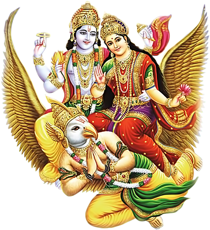 Hindu God Vishnu Bhagwan Png Images Free Downloads - Laxmi Narayan On Garuda (836x862), Png Download