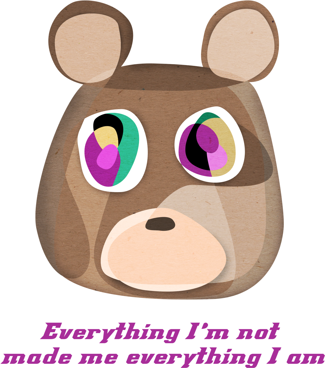 Kanye West Bear Png - Kanye West (1500x1650), Png Download