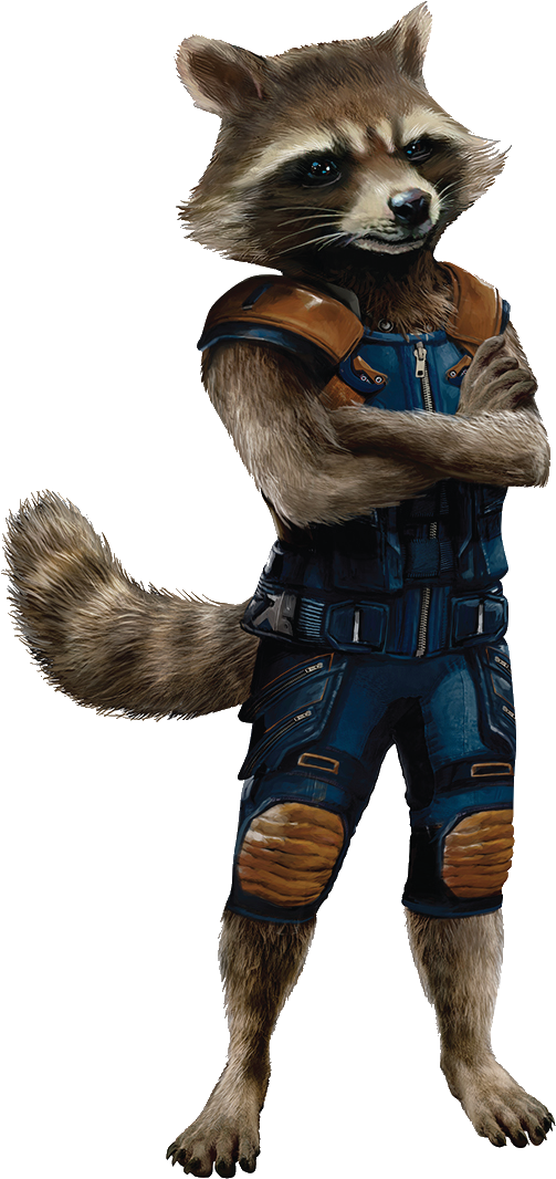 Guardians Of The Galaxy Png - Rocket Raccoon (546x1091), Png Download