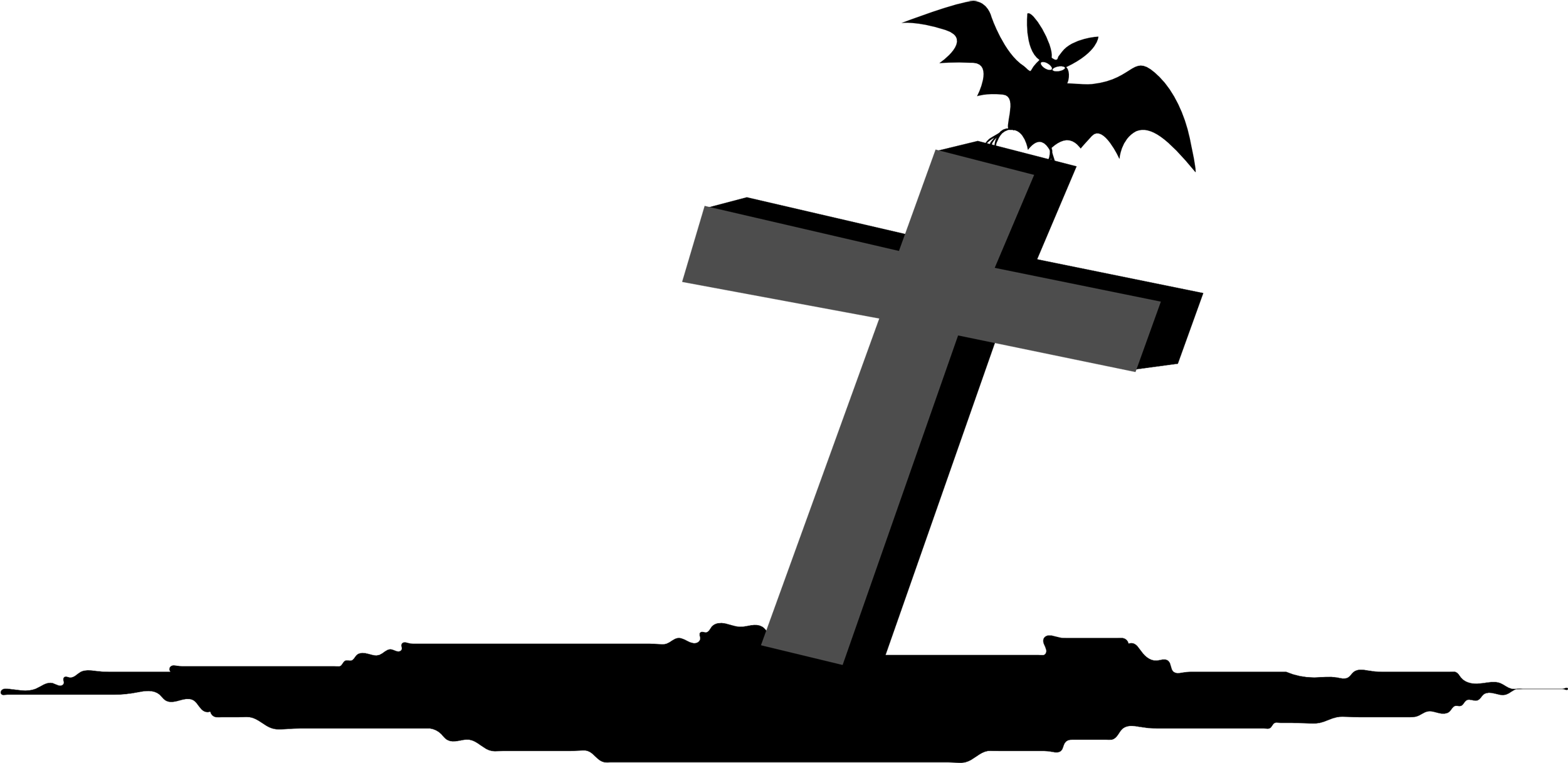 Cross Png Images Download - Cruz Halloween Png (2500x1243), Png Download