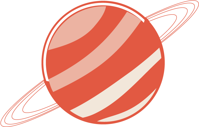 Planet Orange Stripes Transprent - Portable Network Graphics (1000x1000), Png Download